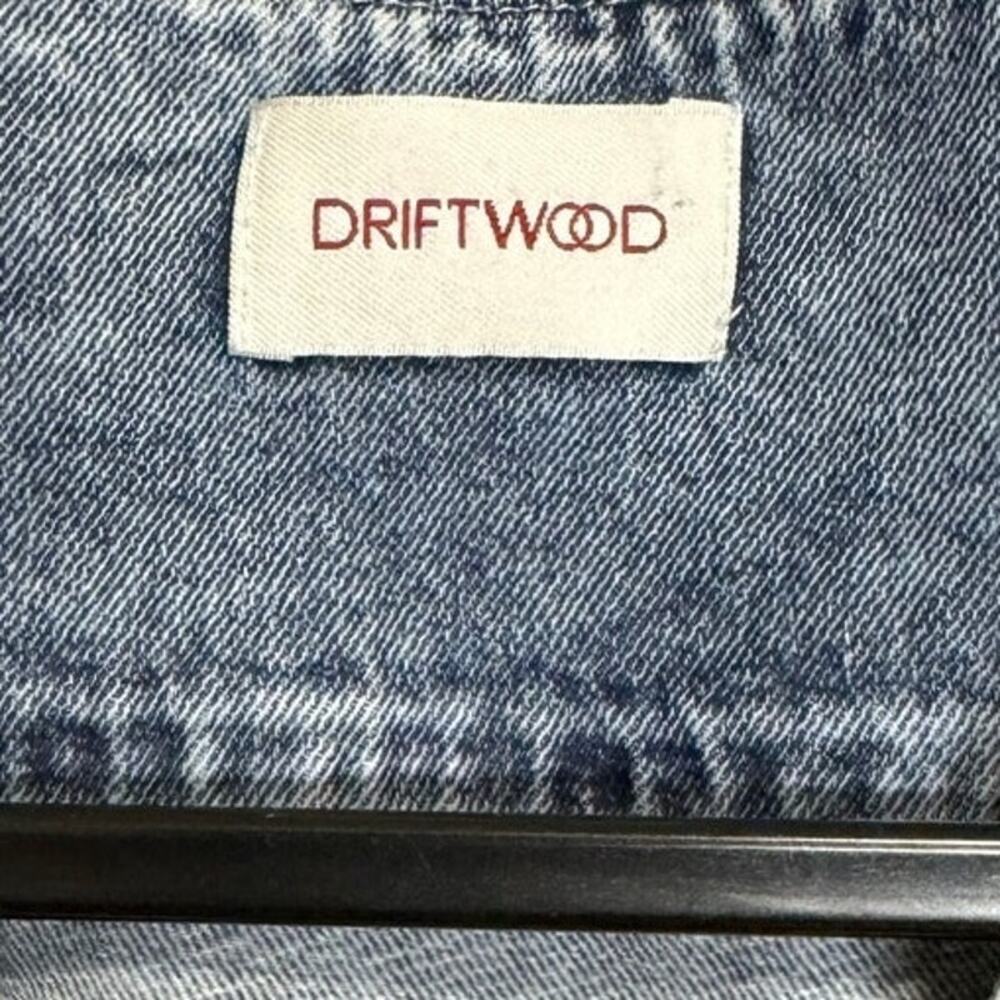 Driftwood Quilted Romper Belted Waist Denim Acid Wash Size Small NEW - Picture 8 of 11